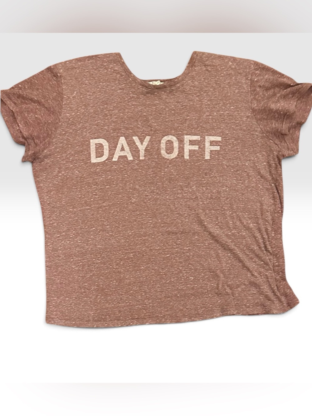 Cedar & Gold Day Off Graphic Tee Mauve Heather Slub T-Shirt Women’s Large